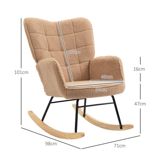 Gynge Stol, 98x71x101 cm, Brun