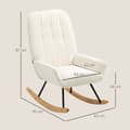 Miniatyrbillede 3 af 9: Gynge Stol, 63x95x97 cm, Creme Hvid