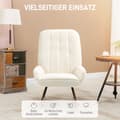 Miniatyrbillede 6 af 9: Gynge Stol, 63x95x97 cm, Creme Hvid