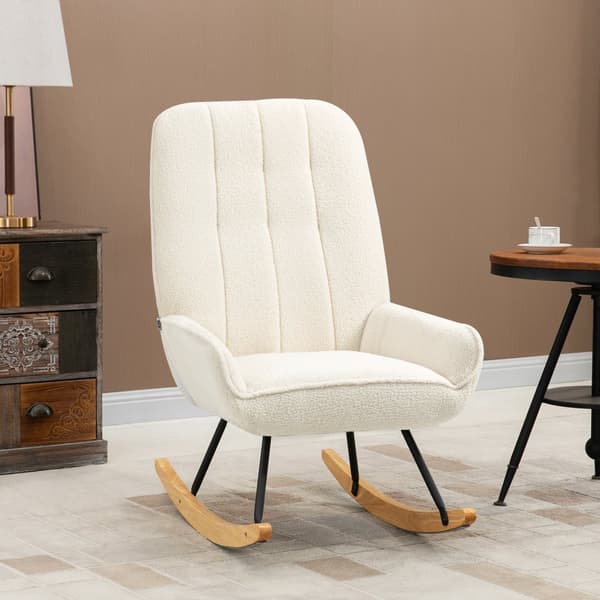 Gynge Stol, 63x95x97 cm, Creme Hvid