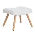Pikkukuva 10 / 11: Ergonominen valkoinen keinutuoli 92 cm korkea – rahilla (49×38×38 cm) ja niskatyynyllä, tukeva runko kumipuuta, maksimipaino 113 kg