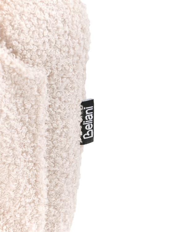 Gyngestol for Barn Lysebeige Boucle Innendørs Gyngestoler i Tre med Armlener