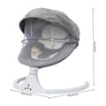 Miniatyrbillede 2 af 2: Smart Baby Elektrisk Vuggestol, 5-Trins Amplitudemodulation, Bluetooth Musik,GRÅ