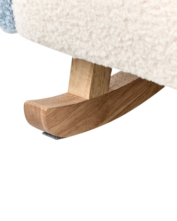 Barnas Gyngestol Blå Hvit Boucle Bamse Barnas Gyngestol For Barnerom Gyngestol Liten