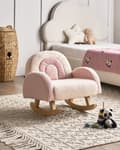 Miniatyrbilde 2 av 10: Barnas Gyngestol Rosa Boucle Bamse Barnas Gyngestol For Barnerom Gyngestol Liten