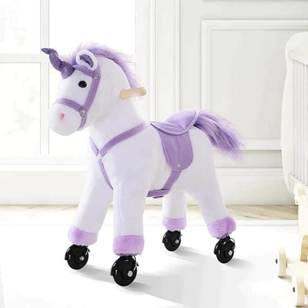 Rootz Kids Walking Horse - Game Horse - Ridhäst - Ridning - Unicorn Horse - Lila - 55 x 23 x 60 cm