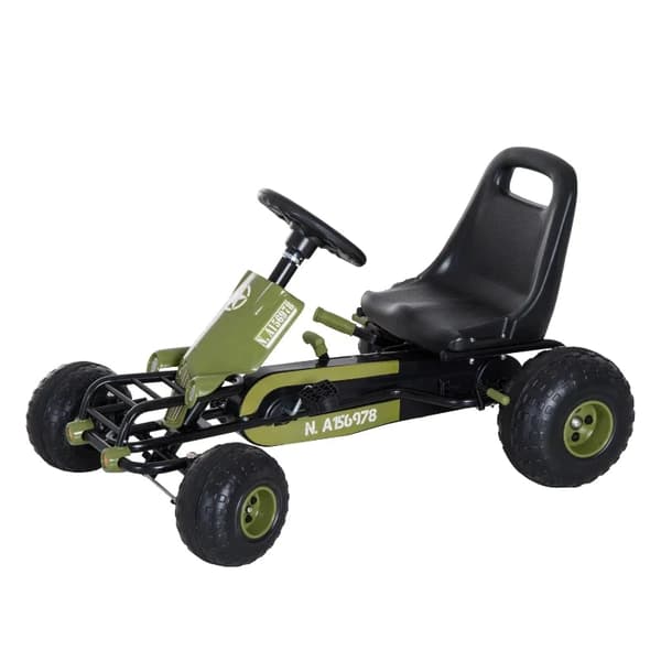 Rootz Go Kart - Pedal Go Kart - Kids Go Kart - Pedal Vehicle - Pedal Vehicle - Pedal Car - Green - 99 x 65 x 56cm