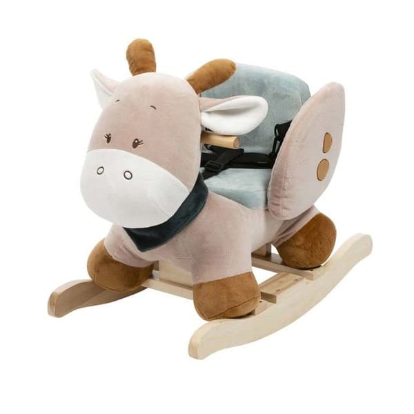 NATTOU Luna Giraffe Rocker - Rocker leksak för 12 månader gammalt barn - Brun och grå