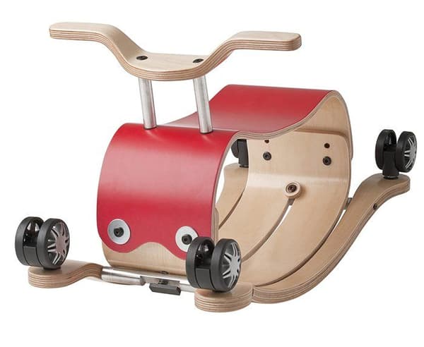 3 i 1 utvecklande leksak - Wishbone - Flip - Rocker, rollator och bärare - Röd - Blandat