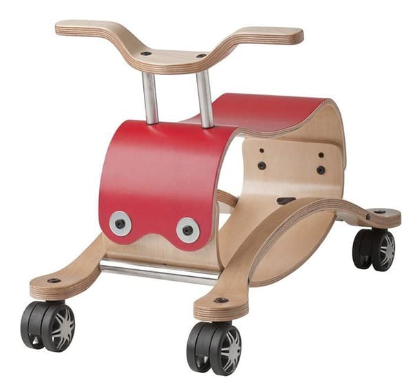 3 i 1 utvecklande leksak - Wishbone - Flip - Rocker, rollator och bärare - Röd - Blandat