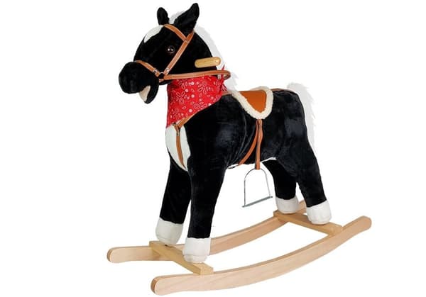 Gunghäst Black and White Sounds Moves Mouth Tail 74 cm
