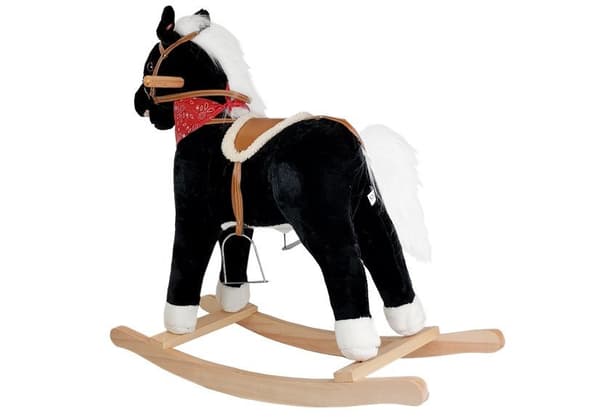 Gunghäst Black and White Sounds Moves Mouth Tail 74 cm