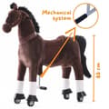 Miniatyrbild 6 av 6: Riding Horse på Hjul - Stor - 5 till 9 år - Gungande Lekdjur - Mörkbrun