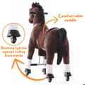 Miniatyrbild 2 av 6: Riding Horse på Hjul - Stor - 5 till 9 år - Gungande Lekdjur - Mörkbrun