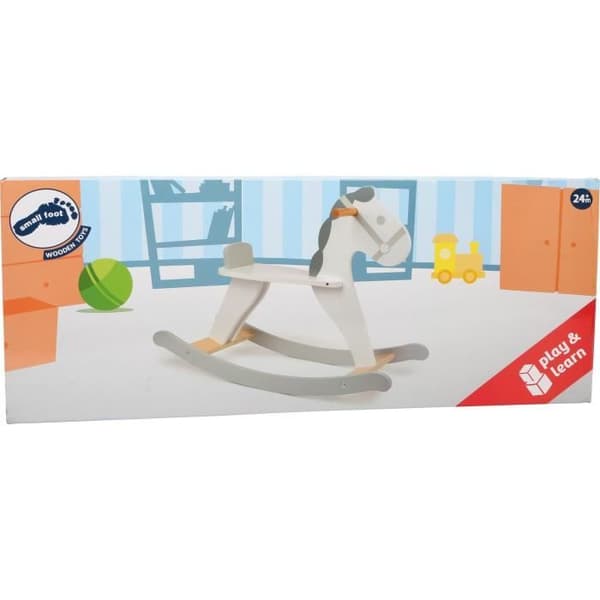 Skandijunior gunghäst i trä - SMÅFOTA - 70 cm - Grå