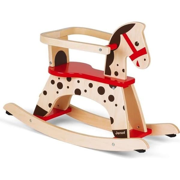 Caramel Wooden Gunghäst - JANOD - Anti-Tilt System - Från 1 år