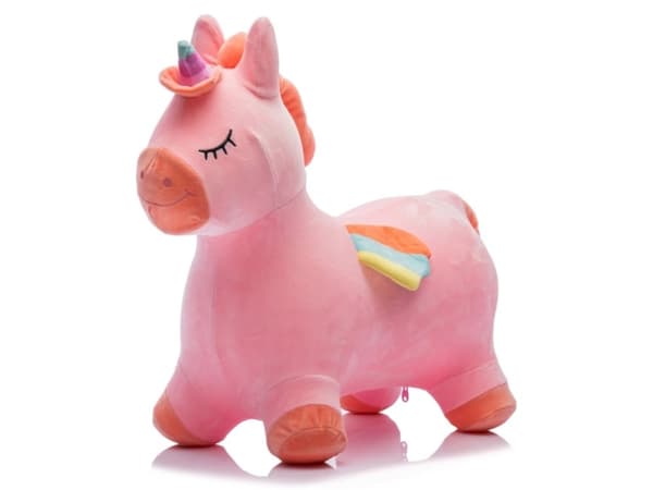 Enhjørning / Unicorn Plys Hoppedyr, Pink (fra 18M)