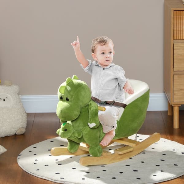 Rootz -dinosaurus rokkahevonen - taaperokappale - lasten muhkeat ajomatkat - 32 kappaletta - 62L x 33W x 45H CM - Turvavyöt