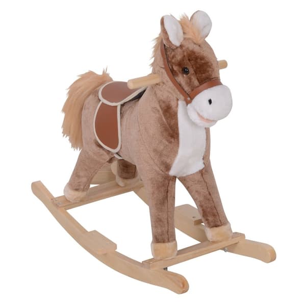 Rootz Rocking Horse - Western Horse - Saddle Plush Lelu - Optimaalinen mukavuus - 74 cm x 33cm x 62 cm