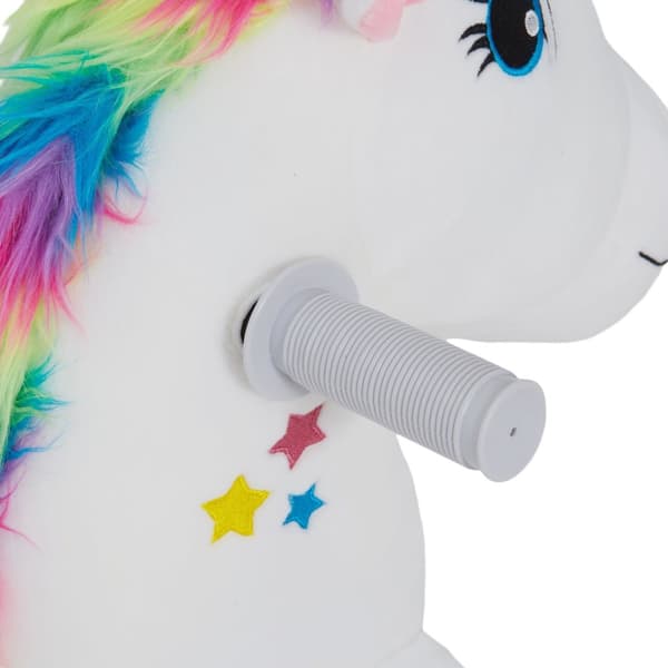 Rootz 6V Electric Riding Unicorn - Motoriseret legetøj - Ride -on Animal med musik - Komfortpolstring - 69 cm x 34 cm x 53 cm
