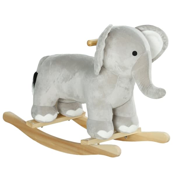 Gungdjur, Skakande Elefant, 64.5x31x52 cm, Grå