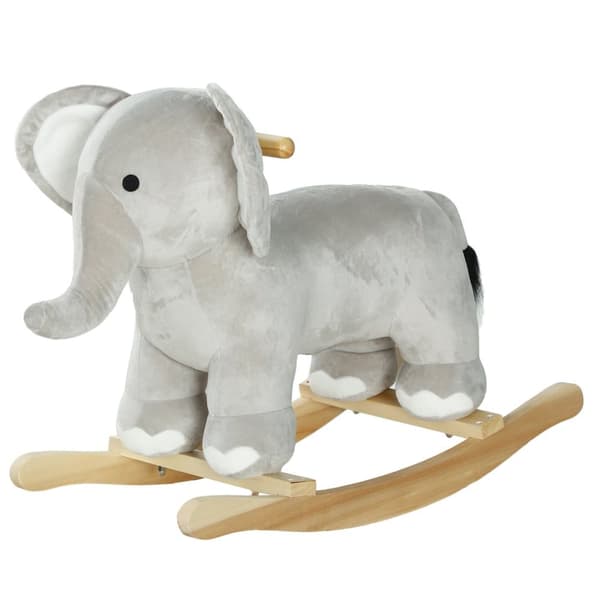 Gungdjur, Skakande Elefant, 64.5x31x52 cm, Grå
