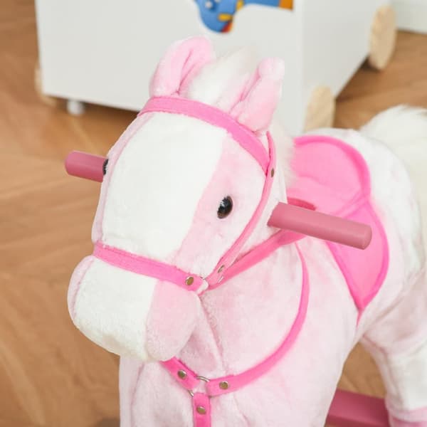 Gungstol i form av en häst, 74x28x65 cm, Rosa