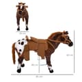 Miniatyrbillede 3 af 9: Ridehest Legetøj, 85x28x60 cm, Brun og Hvid