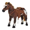 Miniatyrbillede 1 af 9: Ridehest Legetøj, 85x28x60 cm, Brun og Hvid