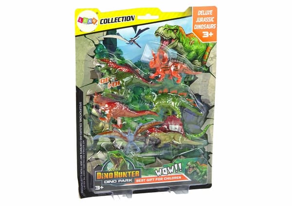 Set of Dinosaur Figurines 6 pieces Colorful