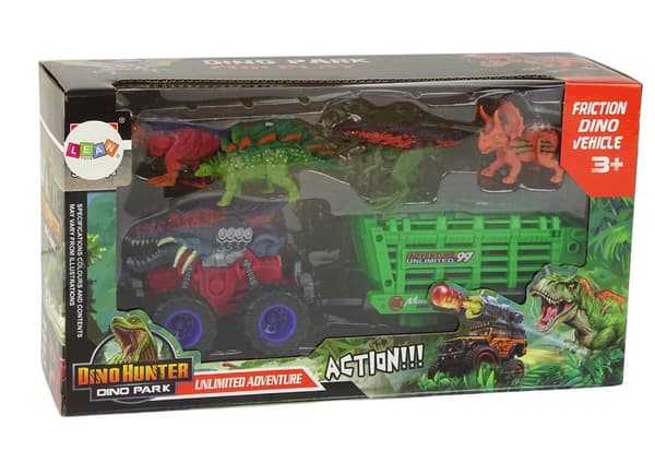 Vehicle with a Dinosaur Theme Trailer 4 Dinosaur Pieces