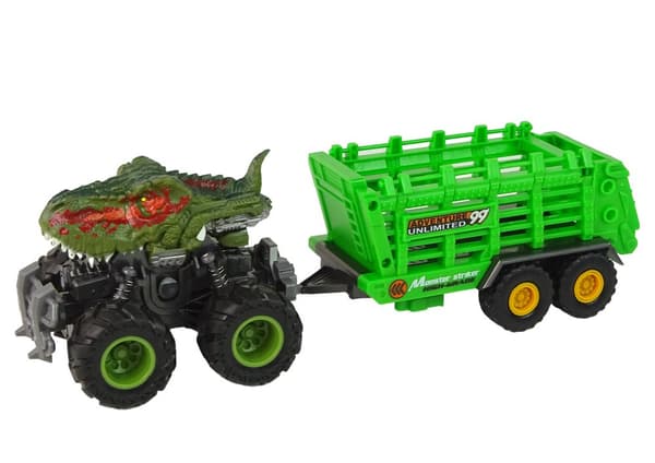 Vehicle with a Dinosaur Theme Trailer 4 Dinosaur Pieces