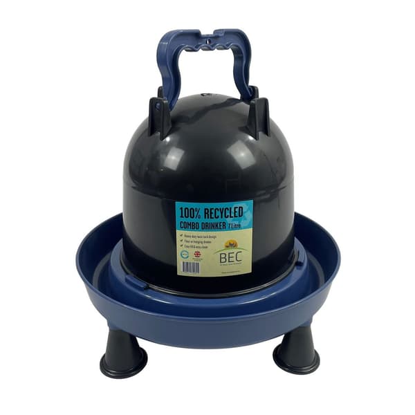 Bec Feeders Recycled 7L Bird Water Bottle Black/Blue One Size