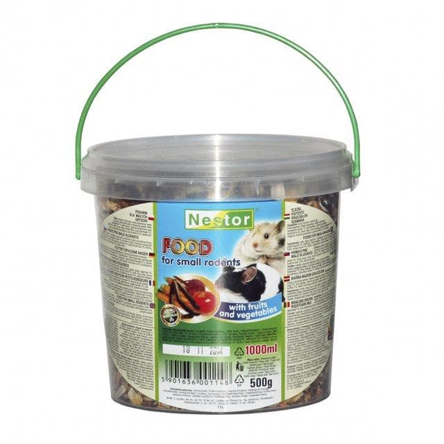 Nestor mat 1000ml gnagare liten frukt och grönsaker 500 g