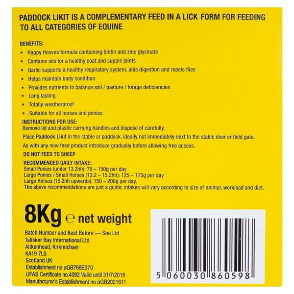 Likit Slicka Paddock 8kg Guld