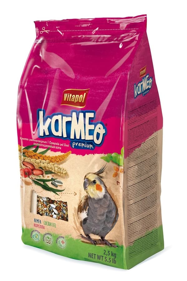 VITAPOL Karmeo premium - nymfparakitfoder - 2,5 kg