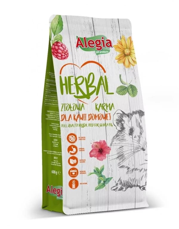 ALEGIA växtbaserade inhemska marsvin torrfoder - 600g