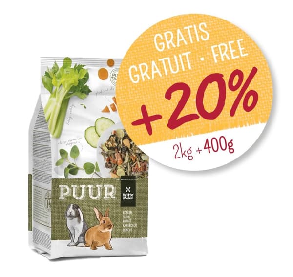 Complete feed PUUR Rabbit 2kg + 400g for rabbits