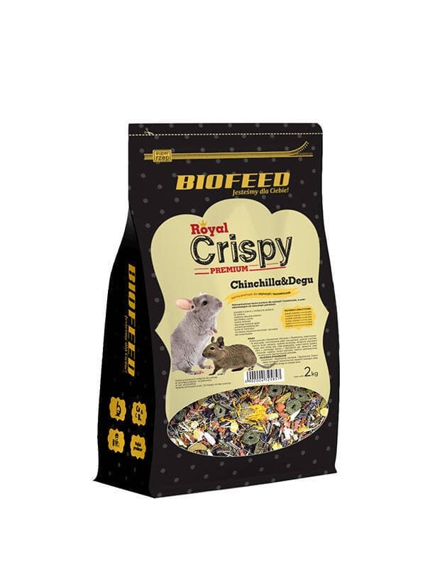 BIOFEED Royal Crispy Premium Chinchilla & Degu - foder för chinchillor och degu - 2 kg