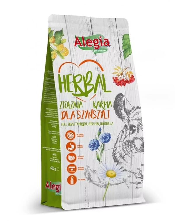 ALEGIA Herbal - torrfoder för chinchillor - 600 g