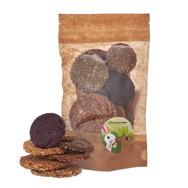 FACTORYHERBS MIX kakor med linfrön - godbit för gnagare och kaniner - 150g
