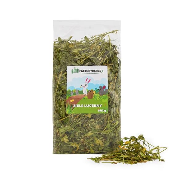 FACTORY HERBS Alfalfa-urt - godbid til gnavere og kaniner - 150 g