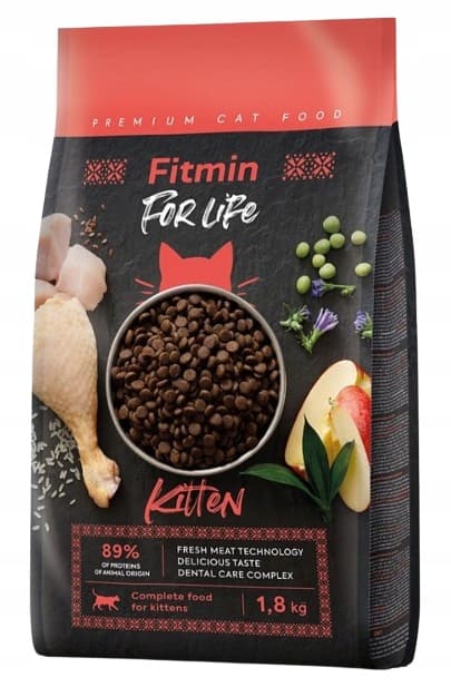 FITMIN Cat For Life Kitten kattmat för kattungar dräktiga katter 1,8 kg FITMIN Cat For Life Kitten kattmat för kattungar dräktiga katter 1,8 kg