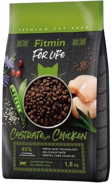 FITMIN Cat For Life Kastrera torrfoder för katter KYCKLING 1,8 kg