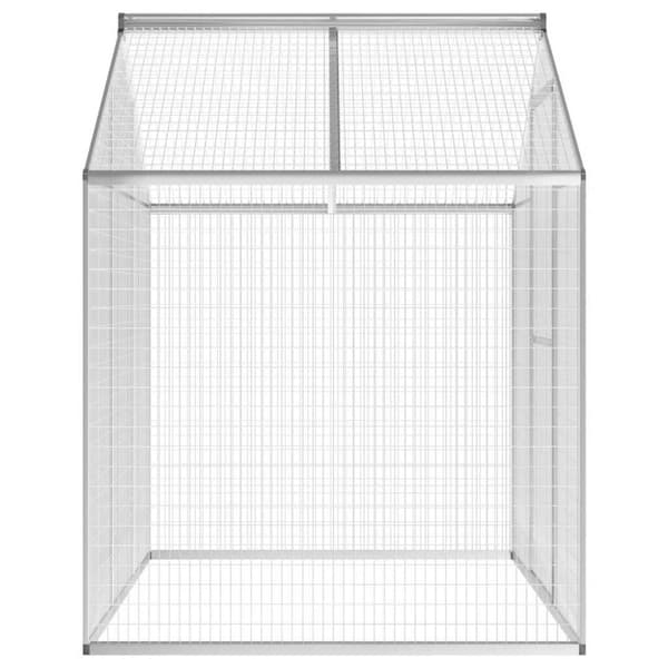 vidaXL Utendørs fuglebur aluminium 178x122x194 cm