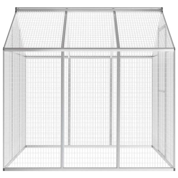 vidaXL Utendørs fuglebur aluminium 183x178x194 cm