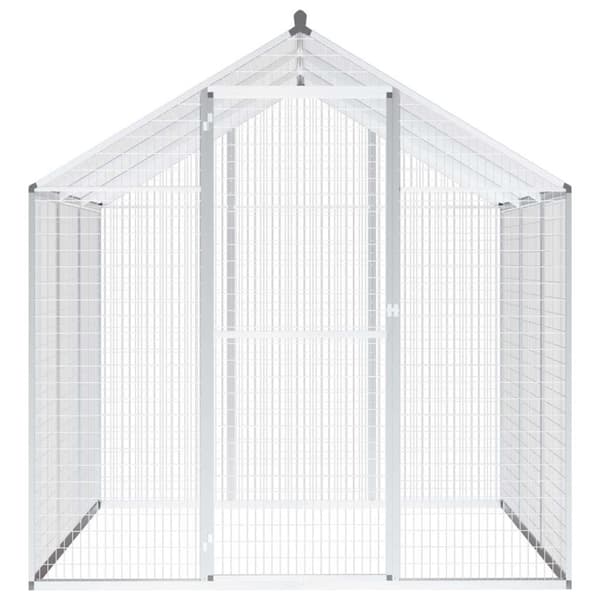 vidaXL Utendørs fuglebur aluminium 183x178x194 cm