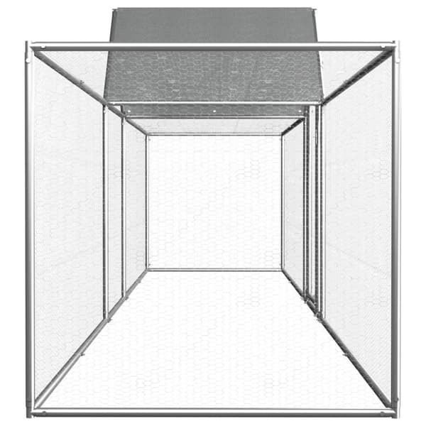 vidaXL Kanahäkki 5x1x1,5 m galvanoitu teräs