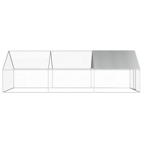 vidaXL Hönsbur för utomhusbruk 2,75x6x1,92 m galvaniserat stål