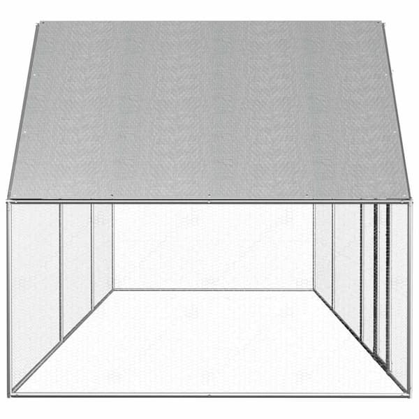 vidaXL Hønsehus 6x2x2 m galvanisert stål